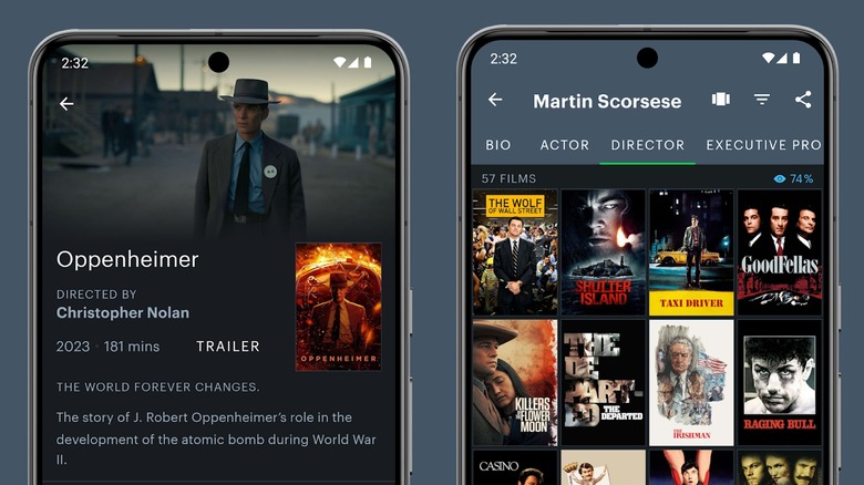 Several screenshots of the Letterboxd iOS app