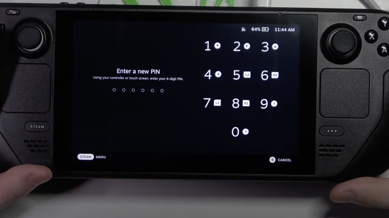 steam deck passcode screen