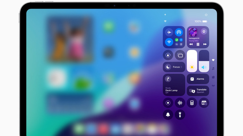 control center on ipad