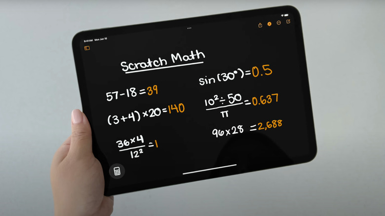 solving math notes on ipad