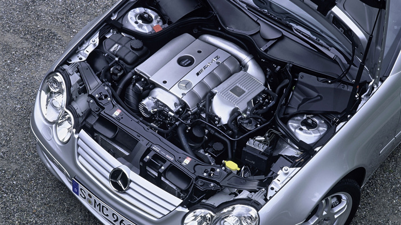 AMG-tuned OM 612 inline-5 turbodiesel in the 2002 C30 AMG CDI