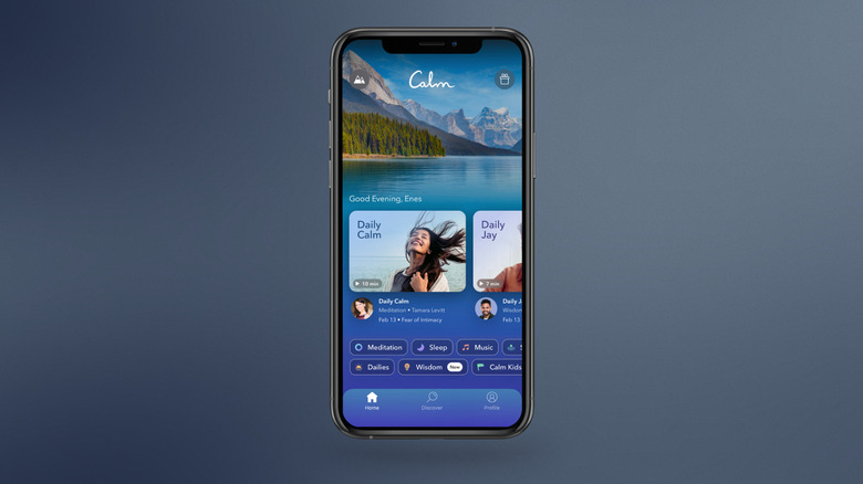 Calm app on iPhone