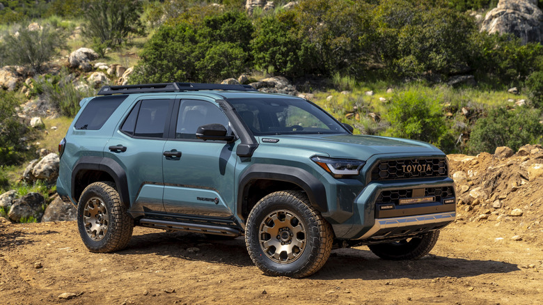 2025 Toyota 4Runner on dirt front 3/4 view