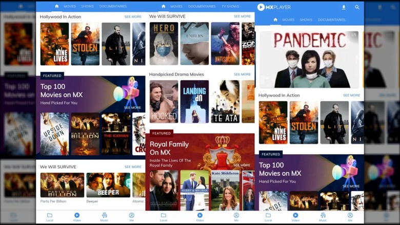 Screenshot of the MX Player app on Chromebook