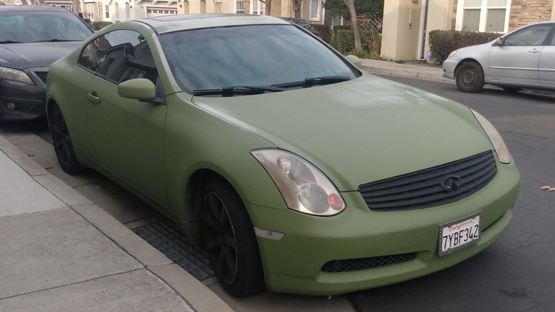 Infiniti G35 parked on the street