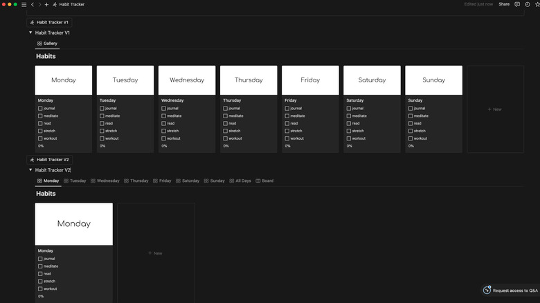 The Habit Tracker template