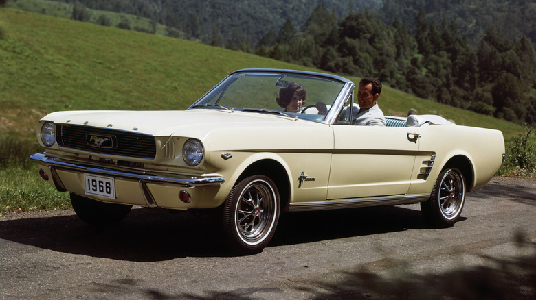 Ford Mustang on the road