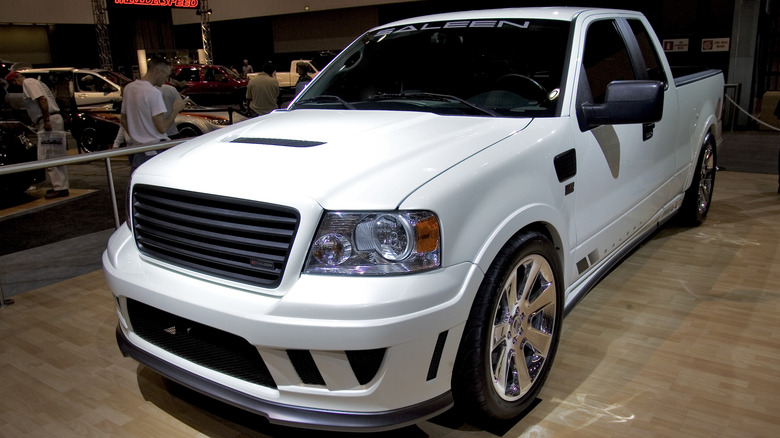 A white 2007 Saleen S331 Sport Truck