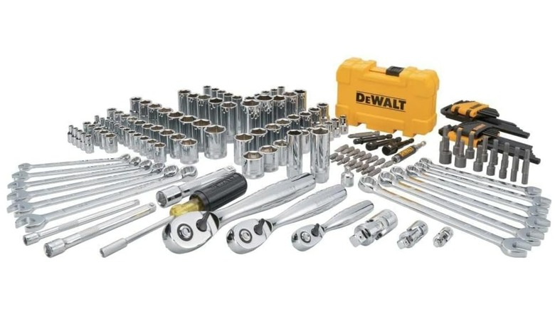 DeWalt 168-Piece Mechanics Tool Kit is displayed.