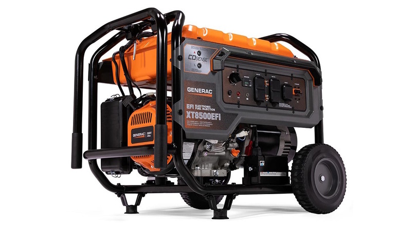 Generac portable generator on white background