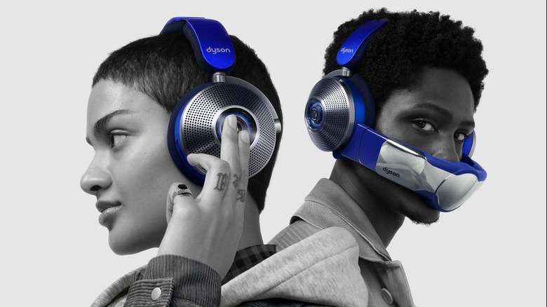 Dyson Zone Air Purifying Headphones on male and female models