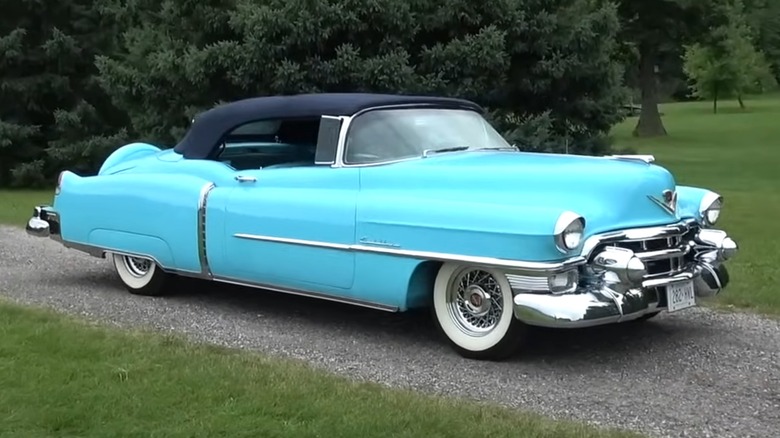 1953 Cadillac Eldorado parked on gravel road