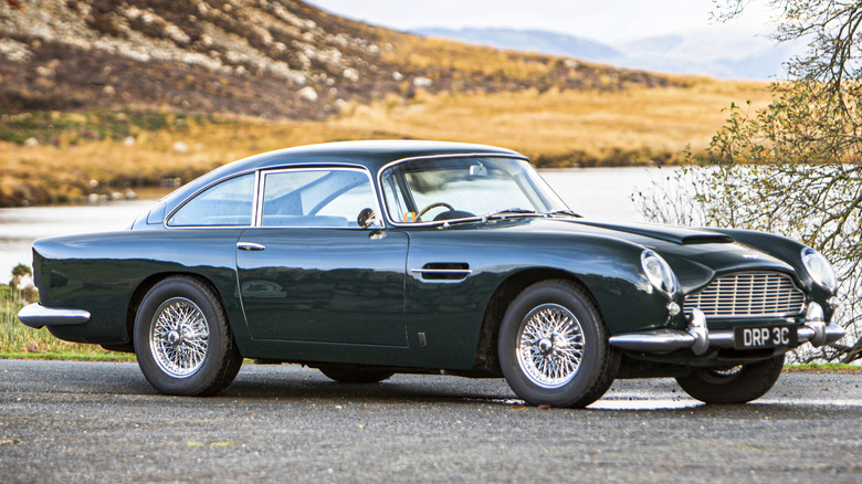 Aston Martin DB5 in British countryside