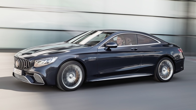 Mercedes-Benz S-Class Coupe on the road