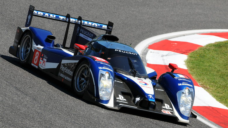 Peugeot 908 HDI Fap 2011 LMP1 of Team Peugeot Sport Total driven by Frank Montagny and Stephane Sarrazin in action during Race 6H ILMC at Imola Circuit.