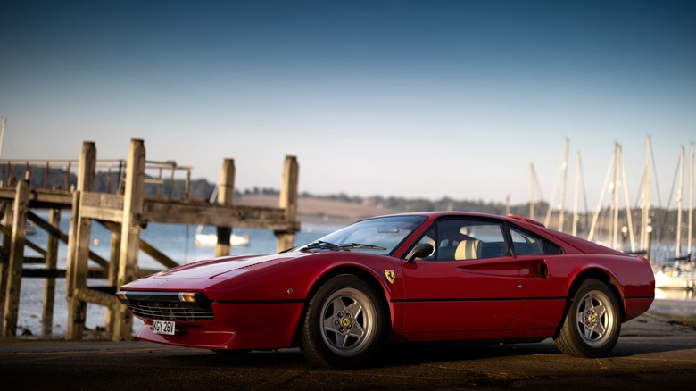 Ferrari 308 GTB parked near river