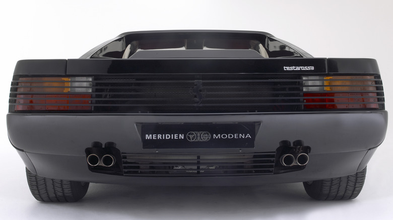 Dark Grey Ferrari Testarossa rear end