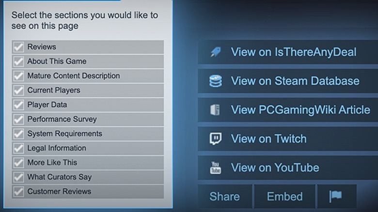 Augmented Steam adding customization options