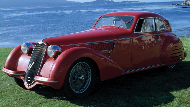 red 1938 Alfa Romeo 8C 2900B