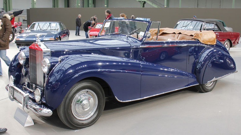 blue 1950 Rolls-Royce Dawn Drophead