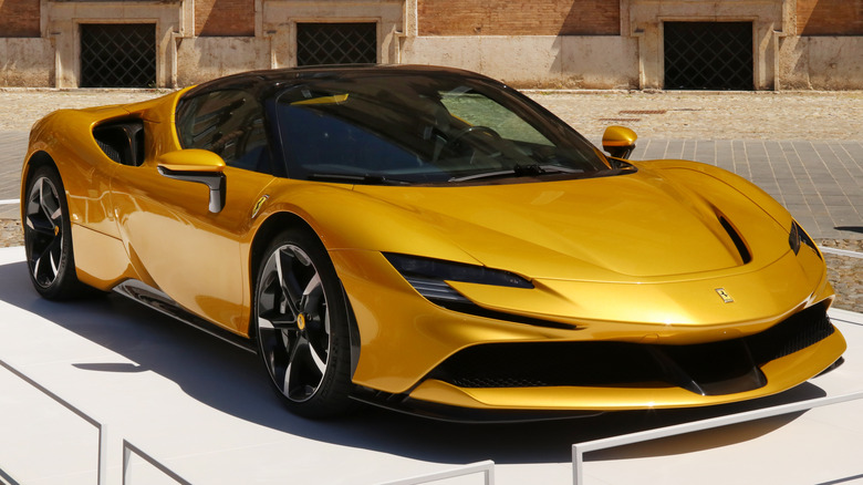 Ferrari SF90 Spider on display