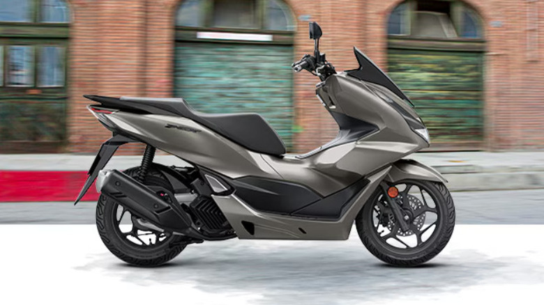 grey and black Honda PCX150 motorcycle