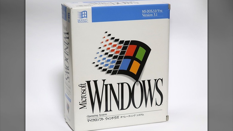 Microsoft Windows software in a box