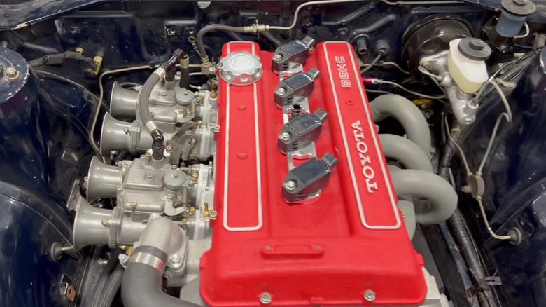 Modified Toyota 18R-G engine in Celica MK1