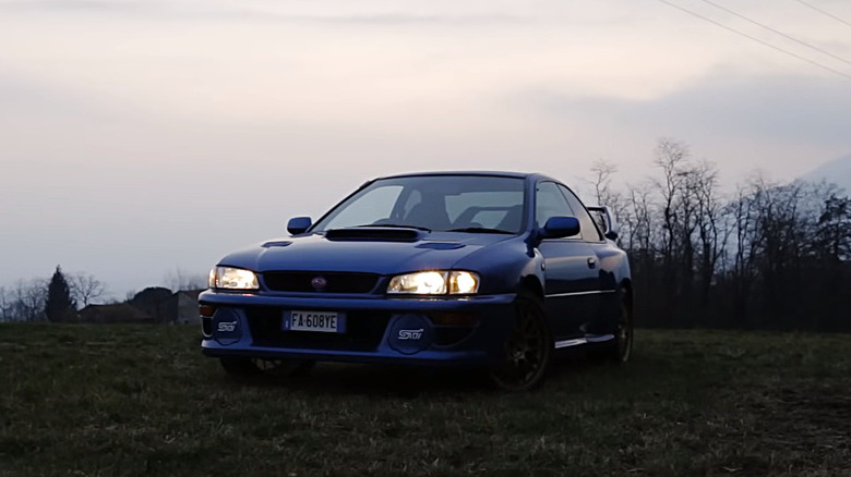 Blue 1998 Subaru Impreza 22B STi