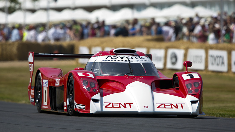 Toyota GT-One in action at the Le Mans 24 Hour Endurance Race at the Circuit de la Sarthe in LeMans, France