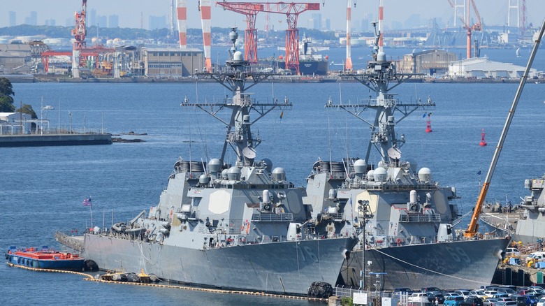 two Arleigh Burke class destroyers