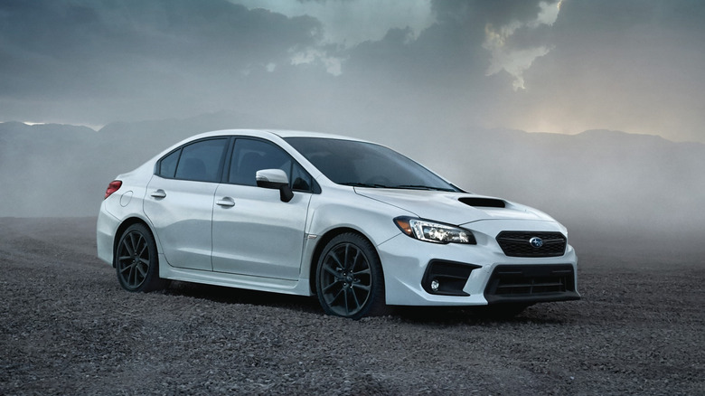 2020 Subaru WRX high-performance sedan front 3/4 view