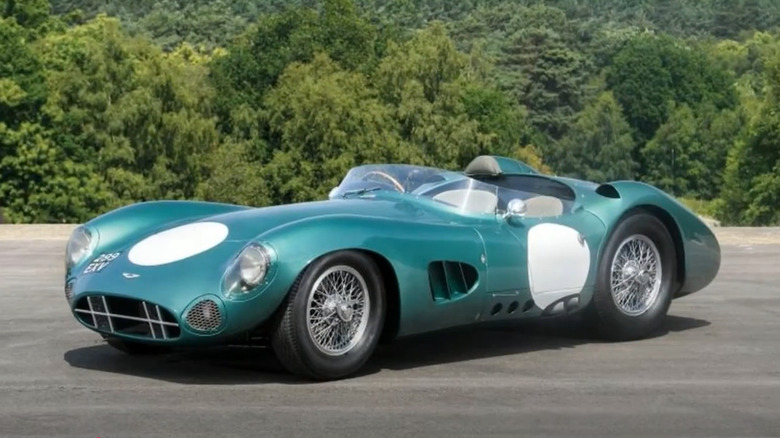 1956 Aston Martin DBR1/1 in parking lot