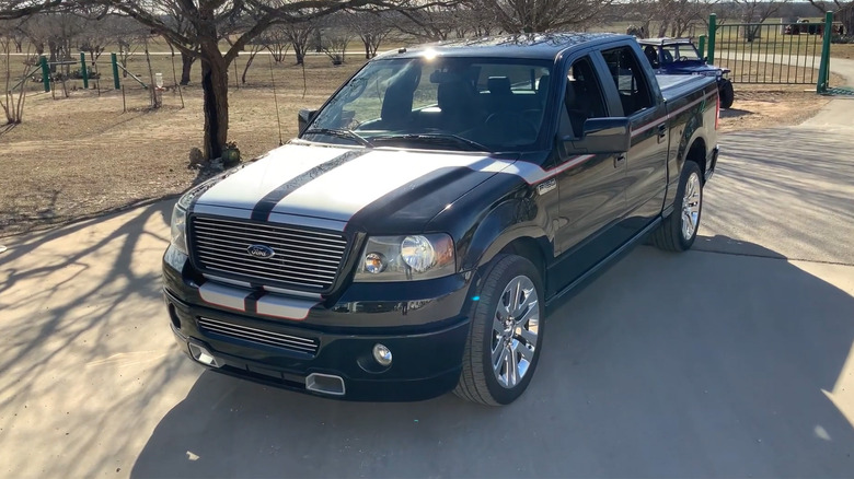 A Ford F-150 Foose Edition truck near a park