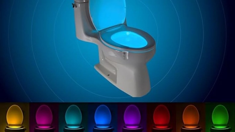 Toilet with ToiLight lights in it