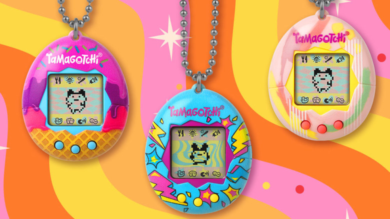 Three Tamagotchis with classic shells