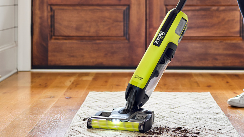 Ryobi stick style vacuum cleaner with battery pack