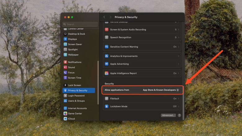 Changing installation settings on Mac