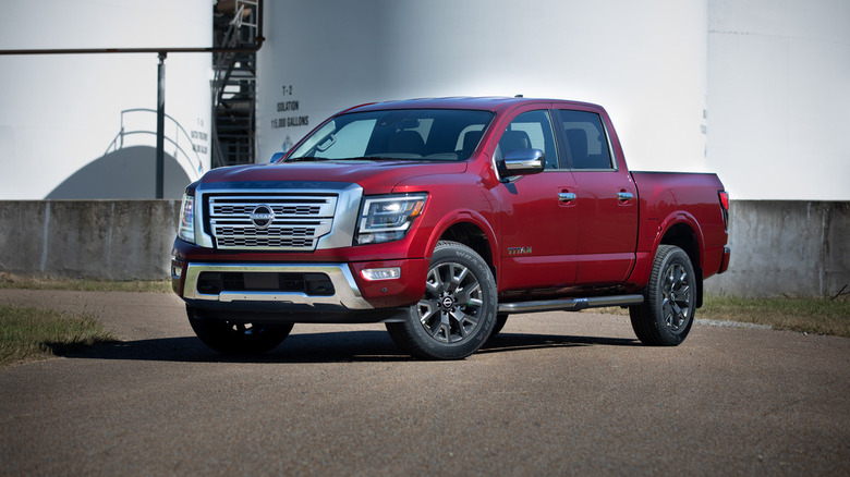 Red Nissan Titan