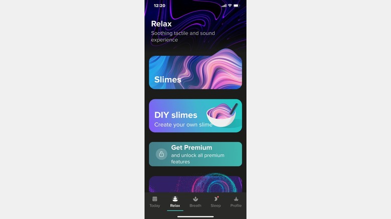 Slime textures on the Feelsy app