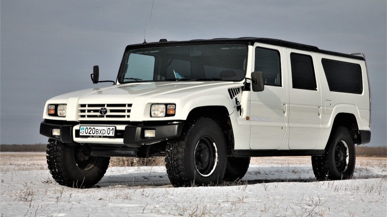 Toyota Mega Cruiser in snow