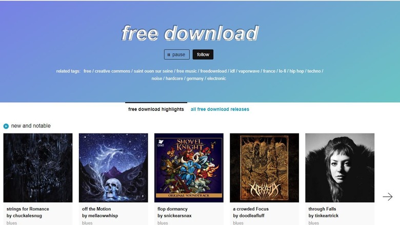 Bandcamp free downloads