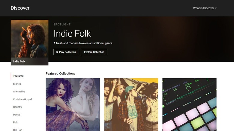 ReverbNation's Discover page