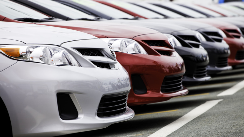 Row of Toyota vehicles