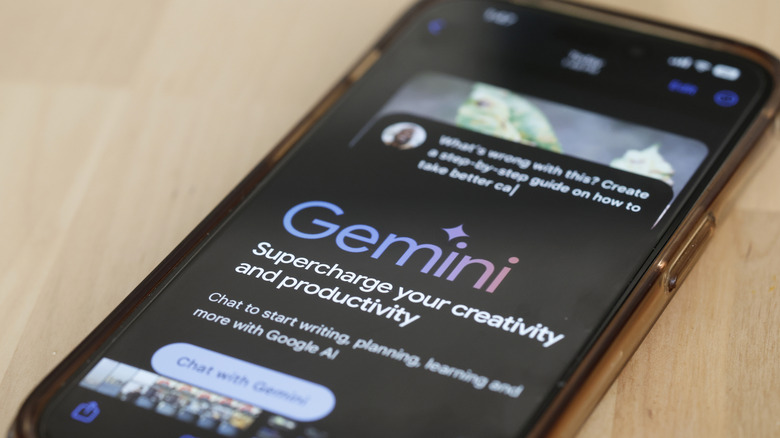 Gemini start chat screen