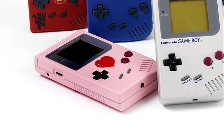 Pink Heart Game Boy DMG in a promotional image