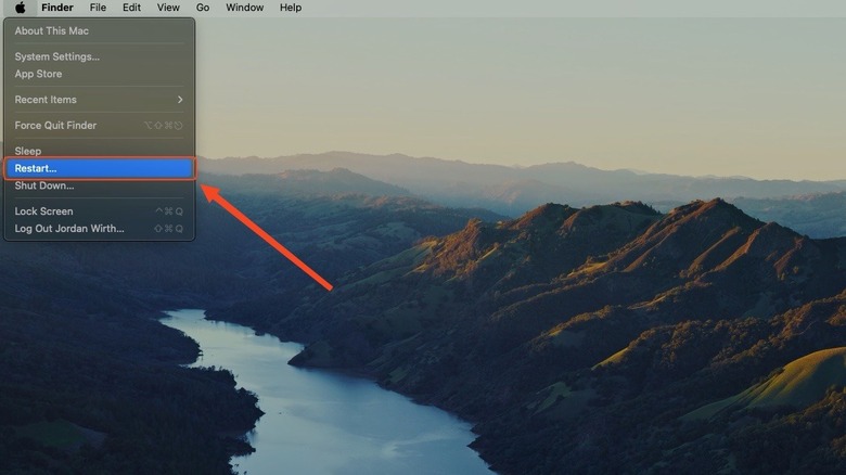 Restart macOS menu bar