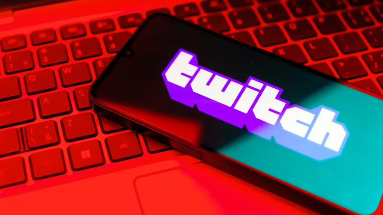 Smartphone showing Twitch logo