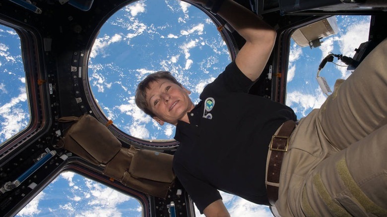 Peggy Whitson in ISS cupola