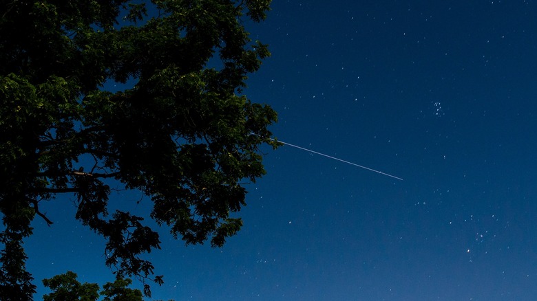 ISS streaks across the sky